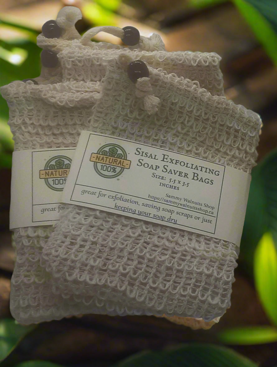 Sisal Soap Saver & Scrubber - Natural Exfoliating Sisal Soap Bags
