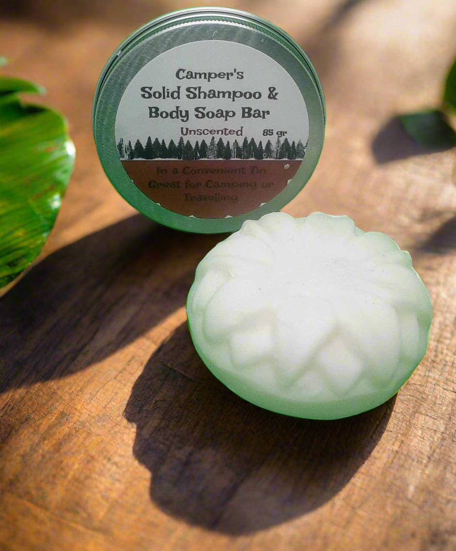 2 in 1 Solid Shampoo & Soap Bar for Camping and Travelling