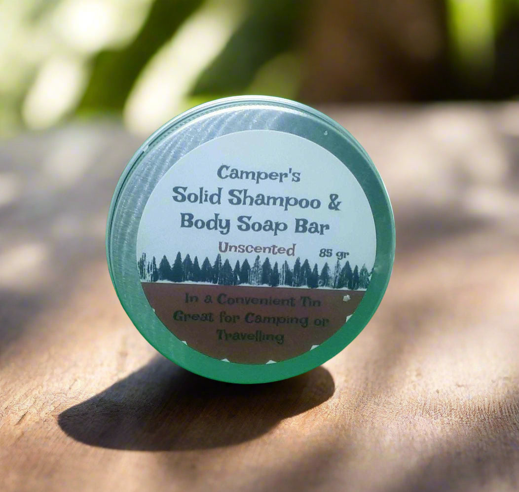 2 in 1 Solid Shampoo & Soap Bar for Camping and Travelling