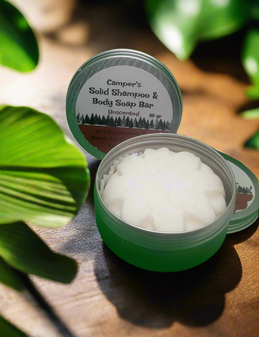 2 in 1 Solid Shampoo & Soap Bar for Camping and Travelling