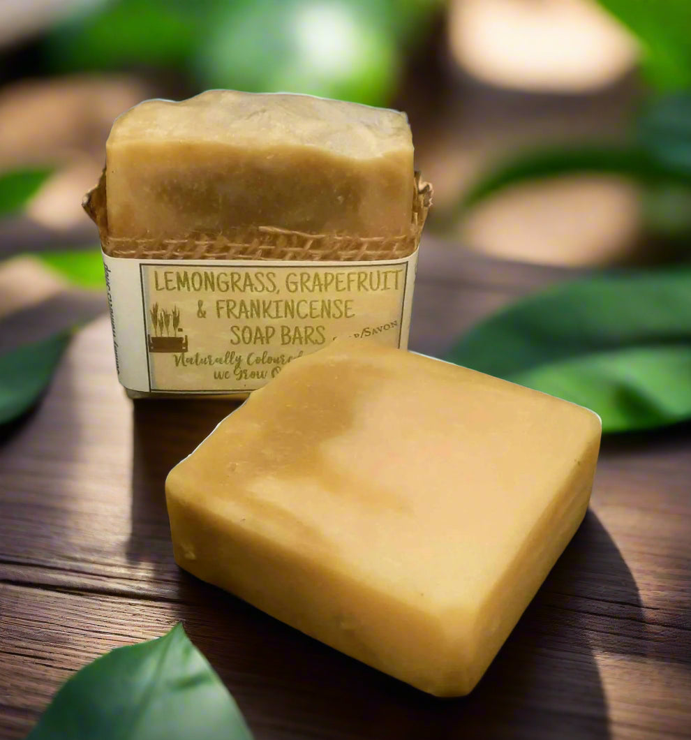 Homegrown Lemongrass, Grapefruit & Frankincense Soap Bars