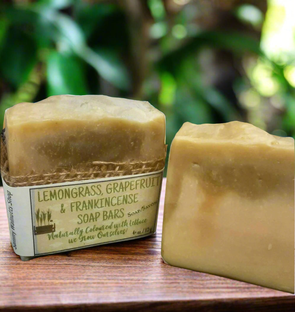Homegrown Lemongrass, Grapefruit & Frankincense Soap Bars