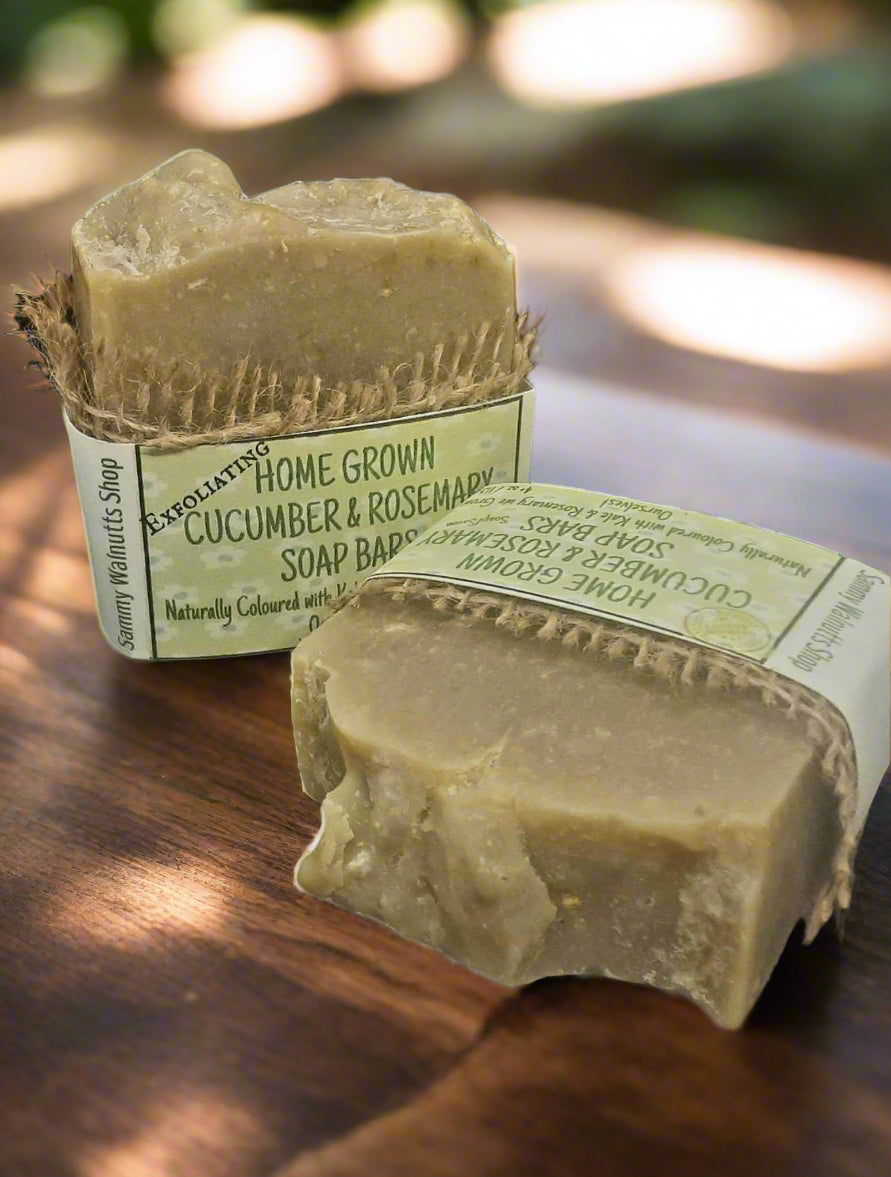 Homegrown Exfoliating Cucumber & Rosemary Soap Bars