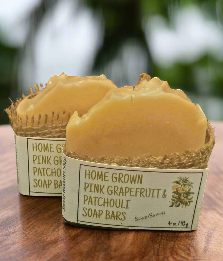 Homegrown Pink Grapefruit & Patchouli Soap Bars