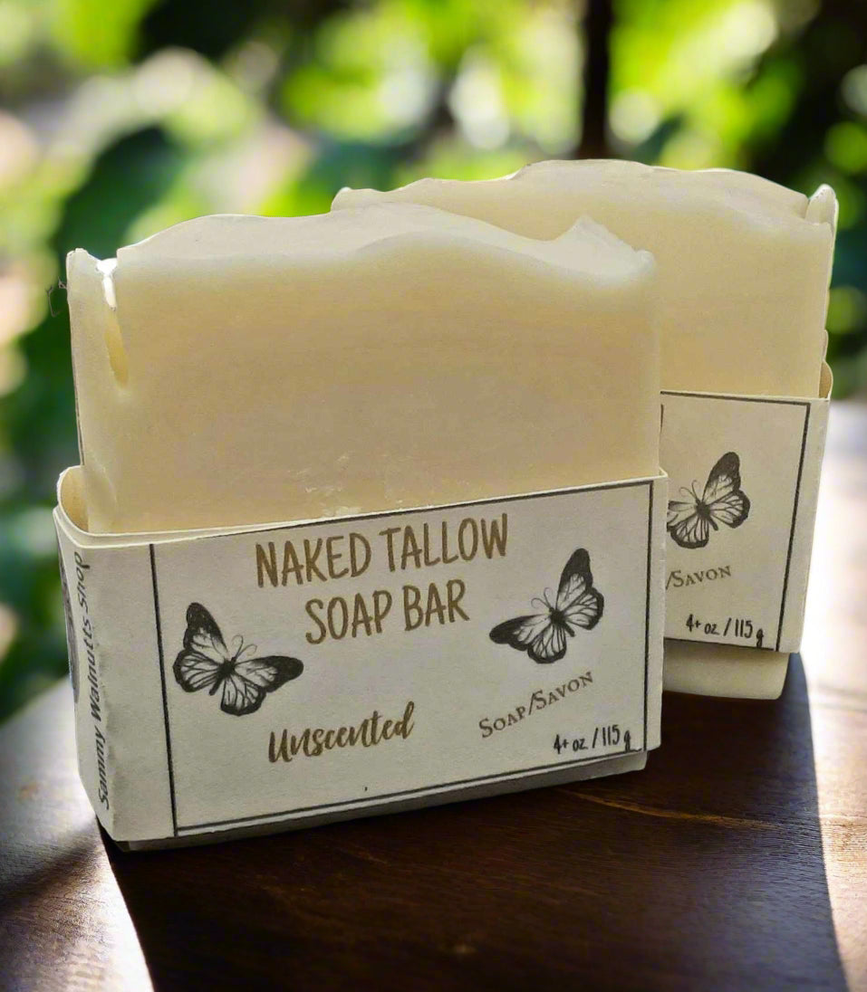 Old Fashioned Naked Tallow Soap Bars