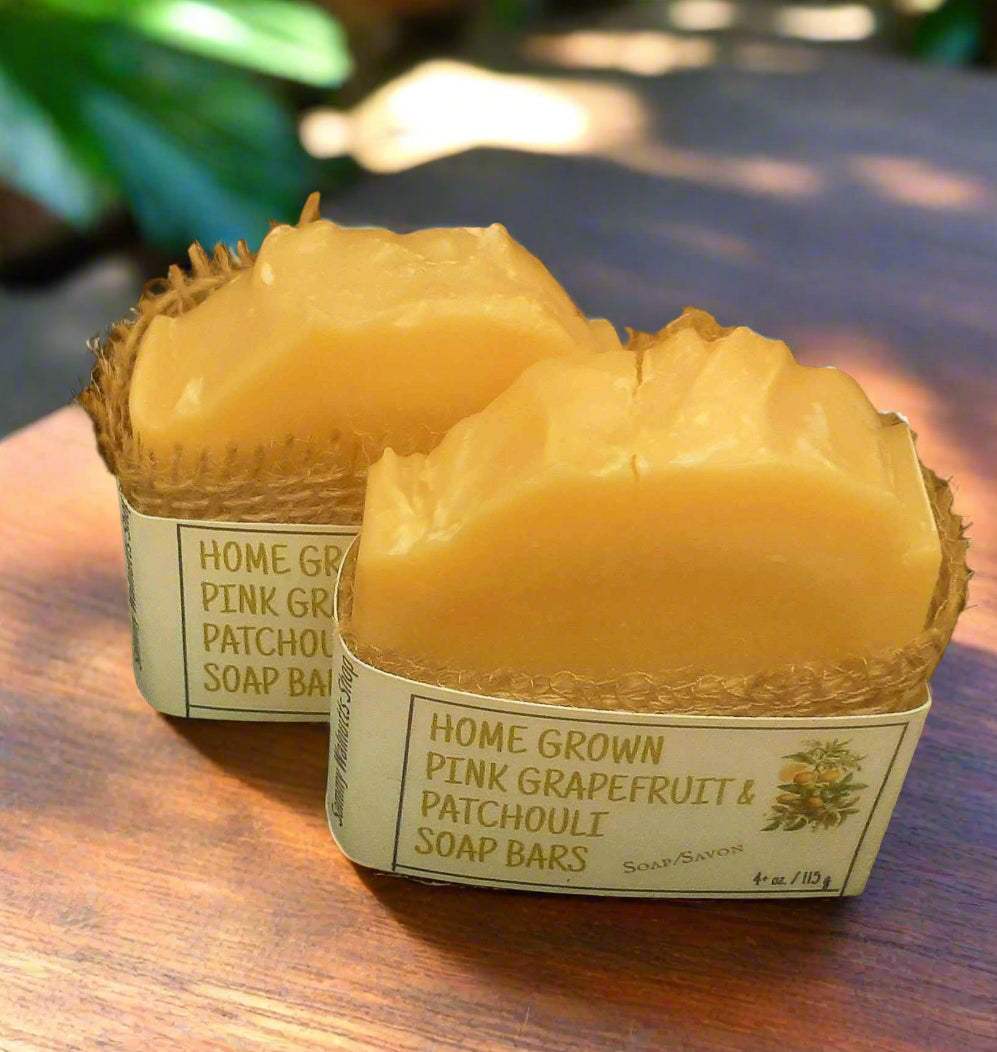 Homegrown Pink Grapefruit & Patchouli Soap Bars