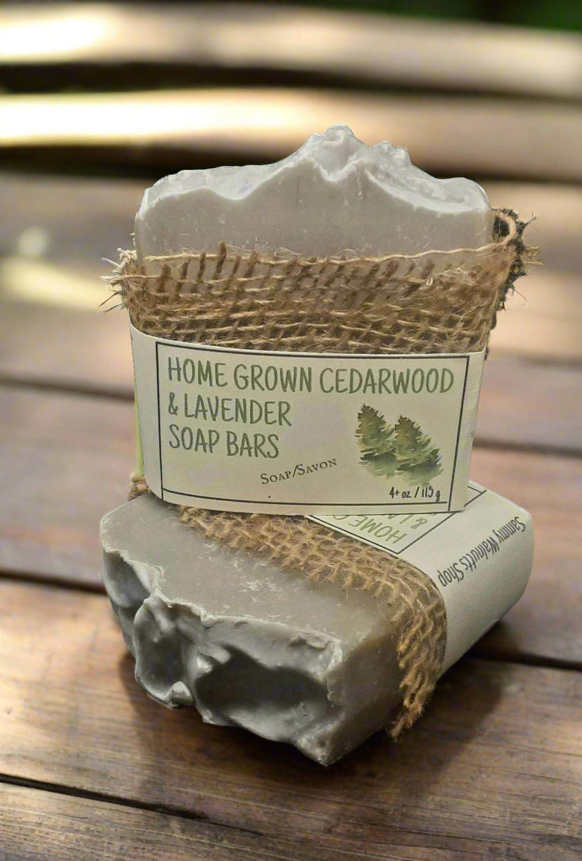Homegrown Cedarwood & Lavender Soap Bars