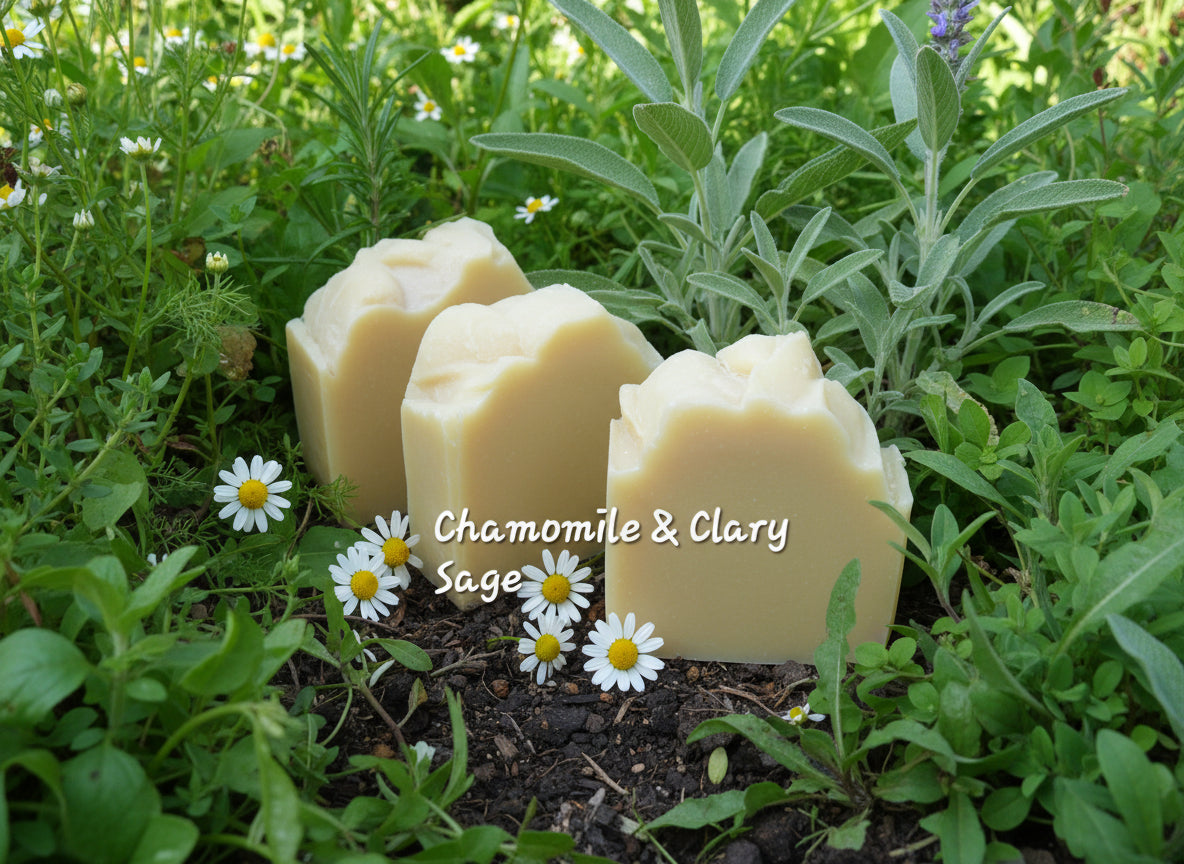 Chamomile and Clary Sage Cold Process Soap Bars