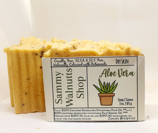 Hand Milled Aloe Vera Soap Bars, SLS an SLES Free, Vegan, Cruelty Free