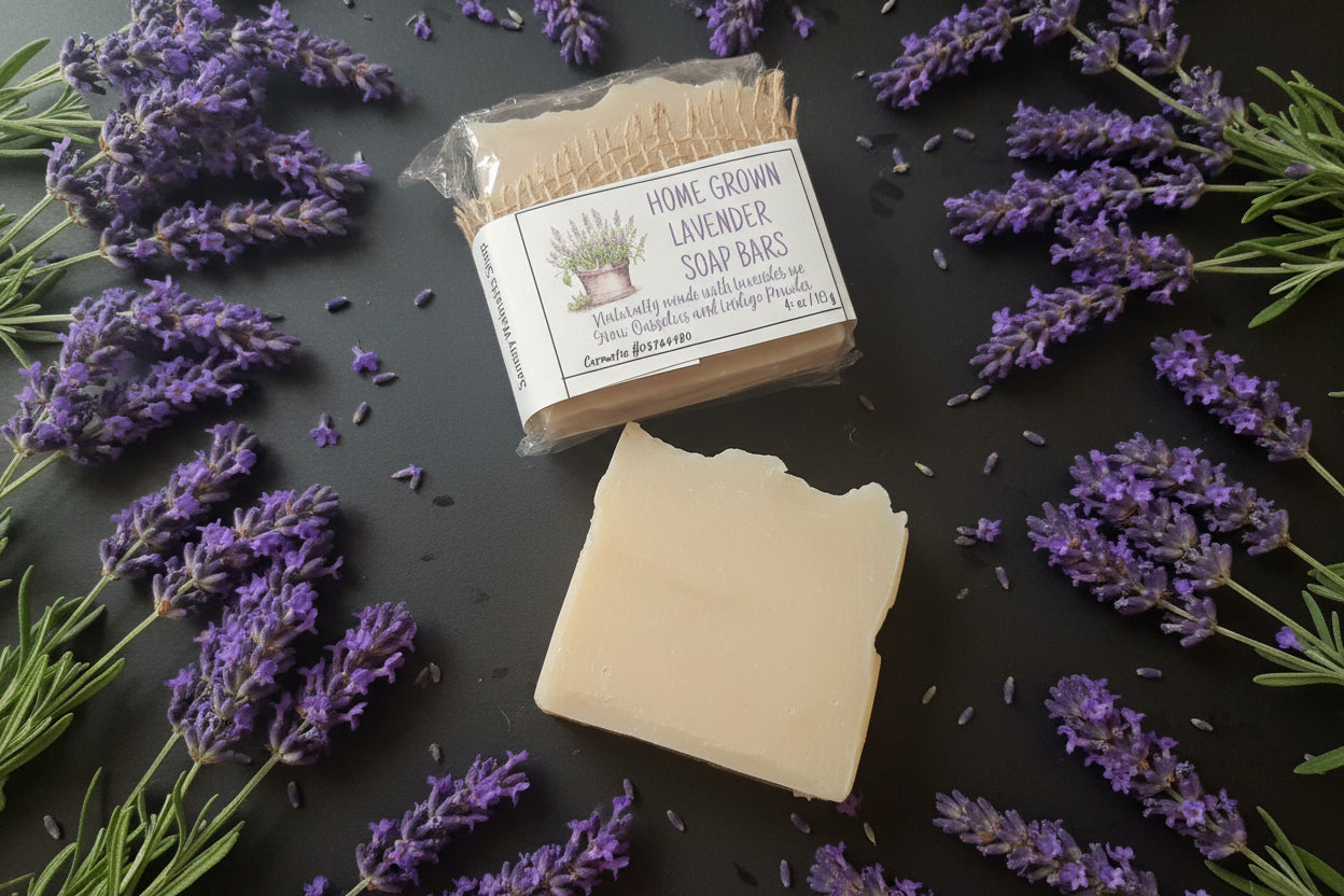 Homegrown Lavender Soap Bars