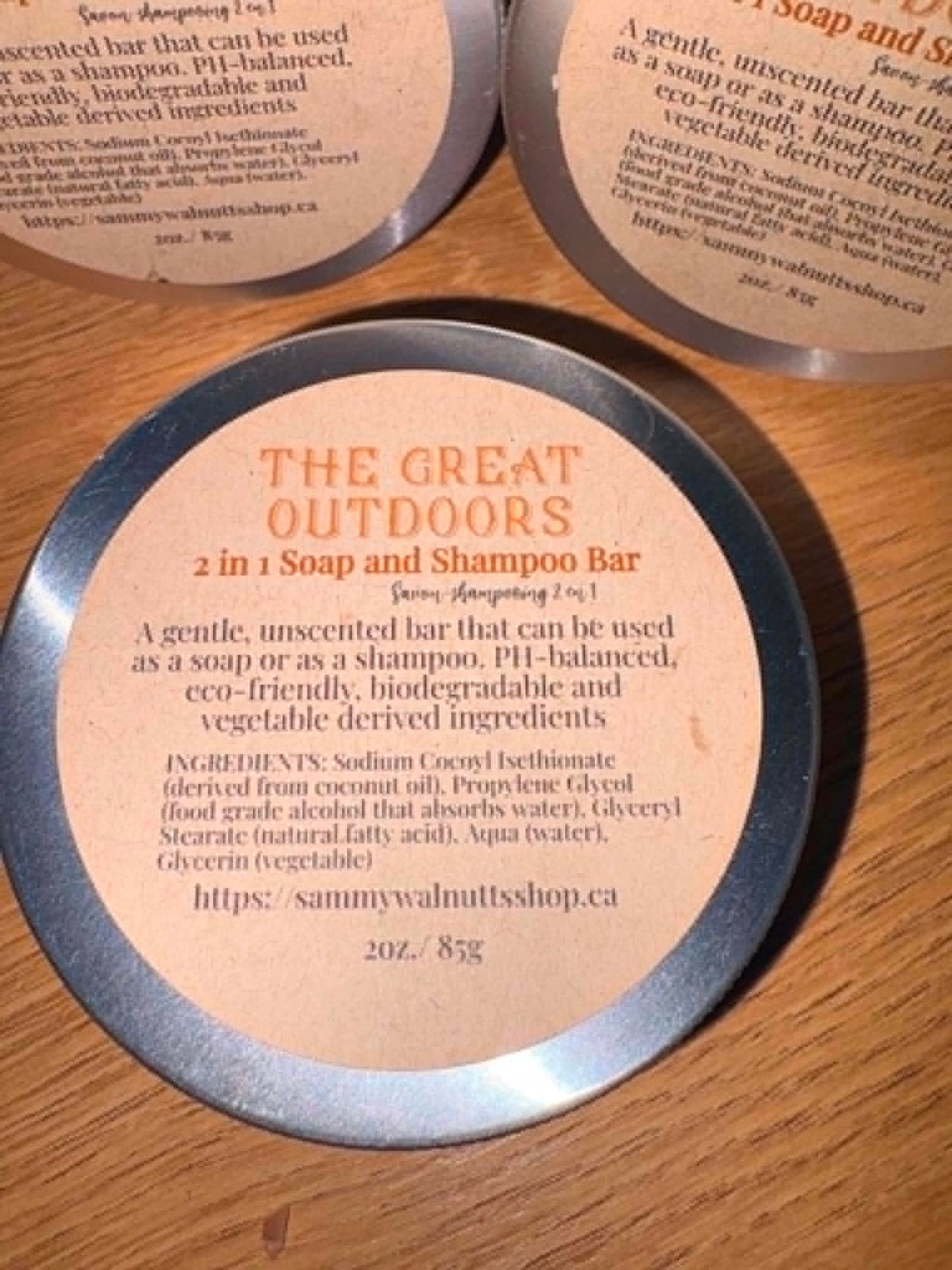2 in 1 Solid Shampoo & Soap Bar for Camping and Travelling