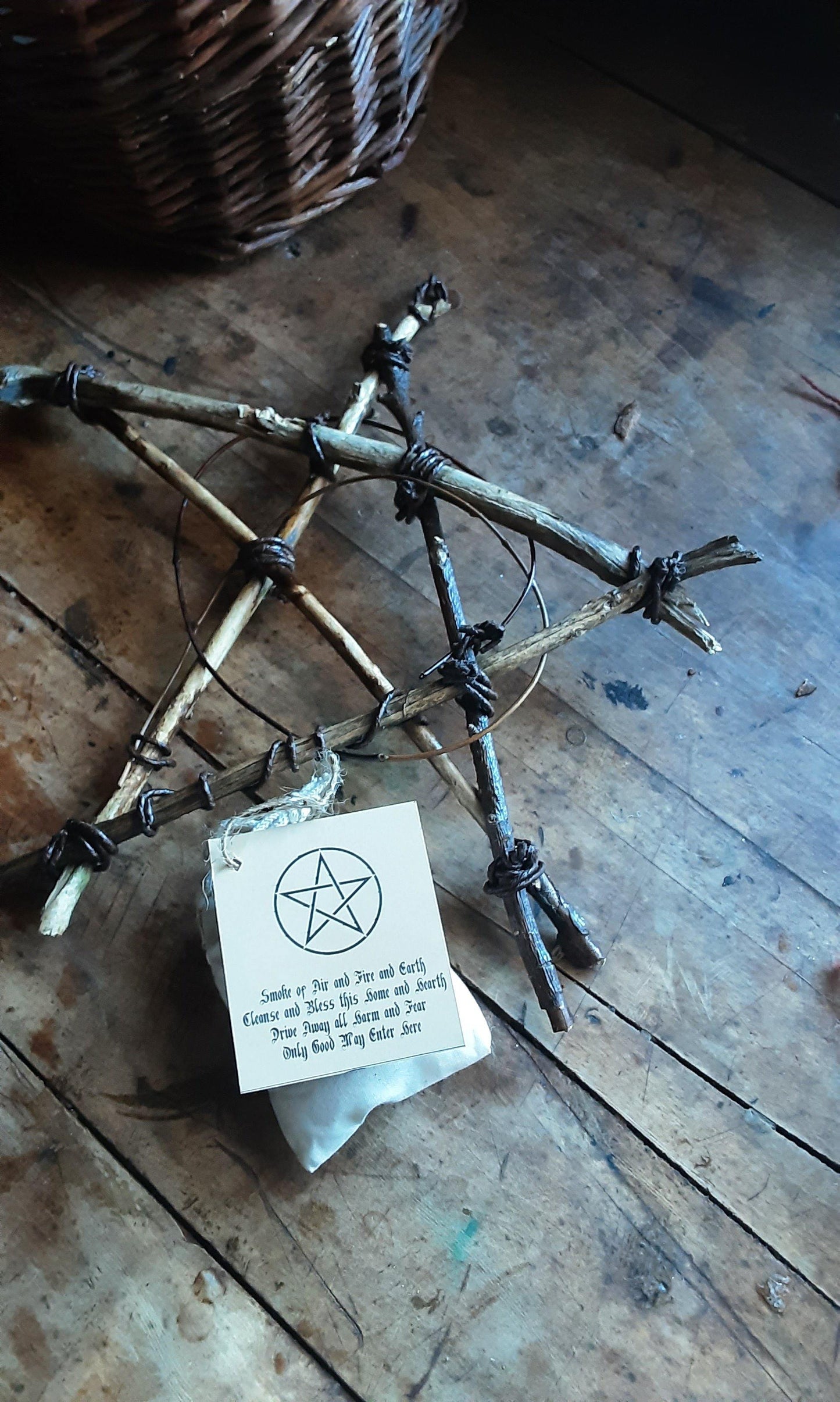 House / Garden Shed Pentagram Protection Hanging Charm - Sammy Walnutts Shop