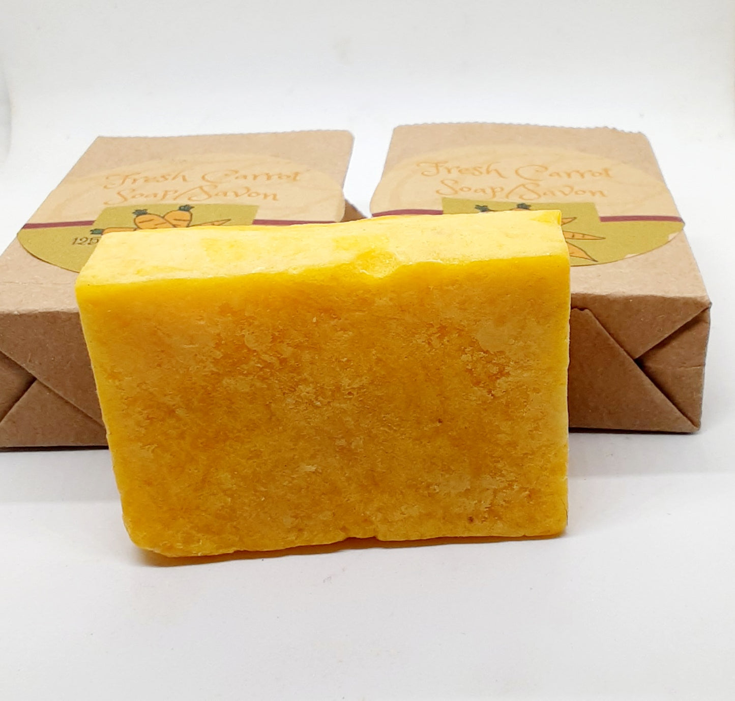 Hand Milled Market Fresh Carrot Soap Made with Real Carrots - Mature Skin Friendly!